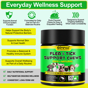 Oimmal Oem Complément Alimentaire Naturel pour Animaux de Compagnie, Friandises à Mâcher <span class=keywords><strong>Anti</strong></span>-<span class=keywords><strong>Puces</strong></span> <span class=keywords><strong>et</strong></span> <span class=keywords><strong>Tiques</strong></span> pour Chiens, Levure de Bière, Vitamines B12 B6, Soin de la Peau - Product Image 4