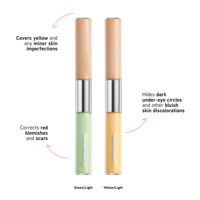 Crayon correcteur de maquillage double embout, logo personnalisé, lumière verte, neutralisant les cernes, les cicatrices, les imperfections, crème correctrice pour les yeux