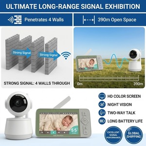 Monitor para Bebés KT624T de Doble Banda 2.4G 5G WiFi con Aplicación Tuya, Pantalla de 5.5" 720P, Cámara PTZ, Conversación Bidireccional, Visión Nocturna Automática, Modo VOX - Product Image 6