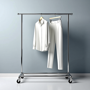 Estantes de ropa de <span class=keywords><strong>Metal</strong></span> ecológicos de último diseño de seguridad superior, soporte de suspensión de exhibición de 2 vías, estantes de ropa de marca - Product Image 3