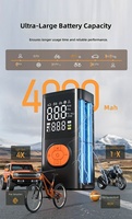 Compresseur d'air portable intelligent sans fil pour pneus de voiture, idéal pour le cyclisme en extérieur, le VTT, les SUV tout-terrain et les gonflages d'urgence