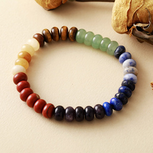 Bracelet élastique en pierre naturelle à 7 couleurs, bijoux unisexes, cadeau - Product Image 1