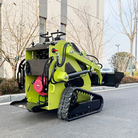 Pengiriman Gratis Mini Skid Steer Loader Multifungsi Mini Loader Skid Steer Hidrolik Penuh Dengan Lampiran