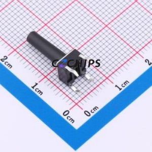 K2-1102DP-V4SW-04 Tactile Switch Through hole-4P,6x6mm Switch Single Pole Single Throw Round Button 2.5N Through Hole - Product Image 2