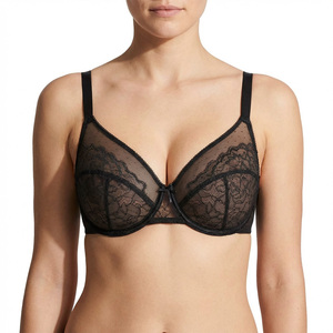 Soutien-gorge à armatures en dentelle pour femme, fermeture avant, décolleté plongeant en V profond, push-up, sans doublure, en maille, <span class=keywords><strong>grande</strong></span> <span class=keywords><strong>taille</strong></span>, lingerie pour soirée romantique - Product Image 5