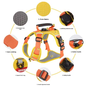 Nuevo Arnés y Correa para Perro de Poliéster, Clásico, Encantador y Sencillo, con Localizador Anti-Impacto, Correa de Pecho Reflectante, Chaleco para Mascotas (Estilo Moderno) <span class=keywords><strong>4</strong></span> - Product Image 1