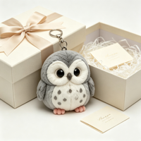 Peluche Hibou Personnalisée ODM/OEM, Adorable Oiseau de la Forêt en Peluche, Porte-clés, Mini Breloque de Sac, Cadeau Promotionnel