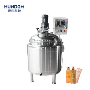 1000L Chemical Vacuum Agitator Mixer Heating Mixing Vessel Stainless Steel Jacketed Mixing Tank