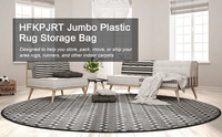 Sacs de rangement robustes en plastique pour tapis, 4 pièces, 9x12 et 6x9 pieds, avec fermeture à nouer, 4,7 mil, étiquettes vierges pour déménagement et expédition