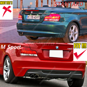 Difusor Trasero Estilo M Performance para BMW E82 E88, Alerón Trasero, Divisor de Parachoques, Serie 1 120d 125d 130i 135i M-TECH 2007-2014 Tuning - Product Image 6