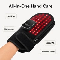 Gants de luminothérapie EYCO à double puce, lumière rouge 660nm 850nm, néoprène, minuterie automatique, angle réglable, recharge sans fil, portables