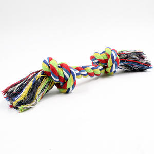 Çevre dostu örgülü knot pamuk halat yıkılmaz dayanıklı diş temizleme köpek eğitim Pet çiğnemek oyuncaklar promosyon - Product Image 3