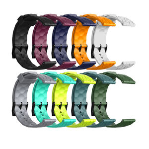 Bracelet de montre à motif de football 20 22mm pour <span class=keywords><strong>Huawei</strong></span> watch GT2 <span class=keywords><strong>GT3</strong></span>/pour samsung S2 /<span class=keywords><strong>active</strong></span> 2/pour Amazfit GTR en silicone - Product Image 1