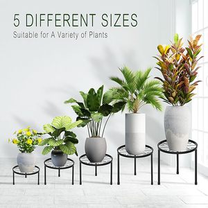 Paquete de 5 soportes de metal <span class=keywords><strong>para</strong></span> plantas <span class=keywords><strong>para</strong></span> interiores exteriores, soporte <span class=keywords><strong>para</strong></span> <span class=keywords><strong>macetas</strong></span> de hierro antioxidante, estante <span class=keywords><strong>para</strong></span> <span class=keywords><strong>macetas</strong></span> resistente - Product Image 2