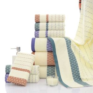 Serviettes de bain en coton tricoté 100 % écologiques, personnalisables avec logo, ensemble de serviettes de spa, motif Dobby, pour adultes, cadeau familial ou usage hôtelier, vente en gros - Product Image 1