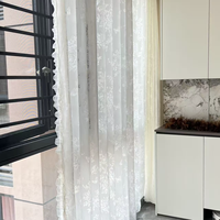 Voilage de luxe vintage à motif floral et papillon, imprimé botanique élégant, filtrant la lumière, pour décoration intérieure, sur mesure