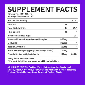 Gummies de créatine monohydrate sans gluten à faible MOQ pour renforcer la force, à prendre avant et après l'exercice, supplément nutritionnel sportif - Product Image 5
