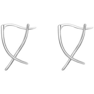 S925 <strong>Sterling</strong> <strong>Silver</strong> <strong>Earrings</strong> for Women Elegant Geometric Ear Jewelry High-End Sense <strong>Small</strong> Exquisite Stud <strong>Hoop</strong> <strong>Earrings</strong> - Product Image 5