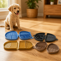 Tapis de léchage pliable en silicone pour animaux de compagnie, gamelle anti-glouton de qualité alimentaire, jouet d'enrichissement multi-textures portable pour chats et chiens