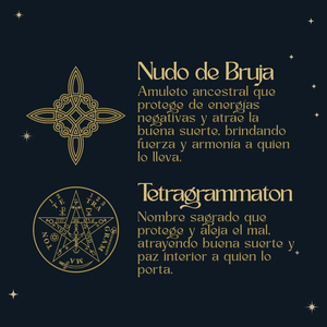Bracciale da 7 nodi con nodo della strega fortunata Tetragrammaton croce latino oro acciaio inossidabile collana con ciondolo di protezione amuleto - Product Image 2