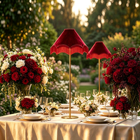Lampes de table rechargeables exquises de 63 cm, personnalisation de l'abat-jour en tissu, 2700K, décoration de luxe pour hôtel, mariage, lampe de table sans fil