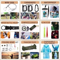 Kit de survie personnalisé avec logo OEM, vente en gros, kit de premiers soins, ensemble d'outils d'urgence pour le camping en plein air, les voyages en voiture