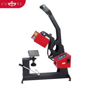 Máquina de sublimación de impresión de transferencia de espinilleras semiautomática eléctrica de alta calidad CUYI nueva condición prensa de calor para impresión de sombrero - Product Image 1
