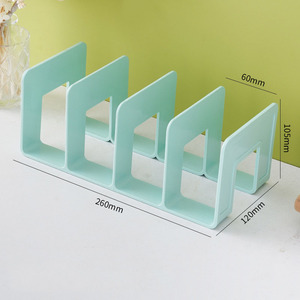 Decoración del hogar, organizador de exhibición de archivos de oficina, <span class=keywords><strong>4</strong></span> compartimentos, sujetalibros desmontables, soporte para libros - Product Image 6