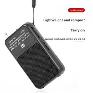 Radio de poche portable AM/FM avec chargement USB-C, fonctionnant sur batterie, haut-parleur, prise casque, clip dorsal, lampe de poche, mini radio pour l'extérieur - Product Image 3