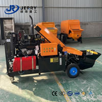 Pompe à béton mobile diesel mini, machine à coulis haute pression pour le coulage de structures secondaires