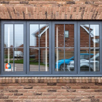 Fenêtres à battants en aluminium avec moustiquaire, double vitrage, NFRC, design professionnel AMJ, personnalisables