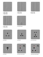 Interruptor de Pared Industrial Universal, Enchufe Doble de Plástico 146*86, Multi-USB Tipo C, 13A, Enchufe para Hospitales, Estándar UK/US