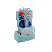 Modelo de Célula Animal Ampliada de Alta Calidad, 2 Partes, Modelo Anatómico de Ultraestructura para Enseñanza de Biología y Suministros de Laboratorio Escolar