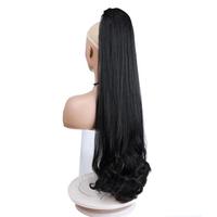 Queue de cheval afro bouclée avec pointes frisées en Kanekalon synthétique, extension de cheveux de 30 pouces avec cordon de serrage