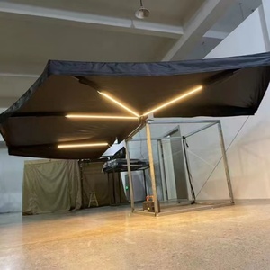 خيمة سقف السيارة بزاوية 360 درجة مع إضاءة <span class=keywords><strong>LED</strong></span>، مظلة سيارة رباعية الدفع بزاوية 360 درجة، نوع دعم مستقيم قابل للطي - Product Image 5