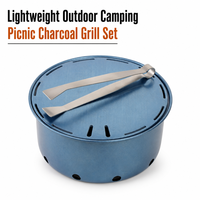 Grille de barbecue en titane Keith avec pieds pliables, légère, pour camping en plein air, pique-nique, barbecue au charbon de bois