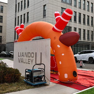 Arche gonflable de Noël en forme de cerf, étanche en tissu Oxford, pour l'extérieur, fournitures de décoration de Noël - Product Image 4