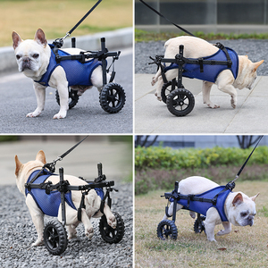 Sedia a rotelle per cani da compagnia a 2 ruote regolabile per mobilità delle gambe posteriori per animali domestici portatori di handicap o anziani-formazione e comportamento del prodotto - Product Image 5