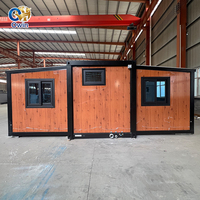 Maison mobile préfabriquée complète de 40 pieds sur 20 pieds, extensible, 4 chambres, structure en acier préfabriquée, maison portable