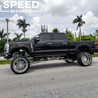 Jantes forgées 24x12 26x14 30x16 8x170 8x180 Super Single Deep Dish Floating Caps SRW pour Ford F250 F350 pour GMC Sierra 3500HD