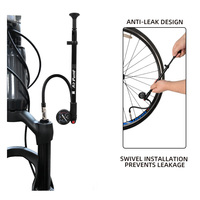 Mini pompe à main portable haute pression 300PSI pour vélo vtt pour fourche à Suspension arrière et amortisseurs pneumatiques Mini jauge de vélo