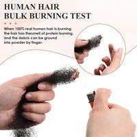 Extensions de cheveux humains Remy brésiliens 100% en vrac, sans nœuds, pour tresses bohèmes, torsades et dreadlocks afro crépues
