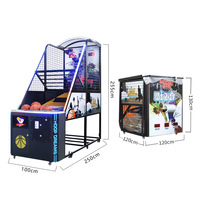 Machine de jeu d'arcade de basket-ball pliable en métal de style sportif pour adultes, à monnayeur ; Jeu de tir très populaire pour l'échauffement d'événements, exportation
