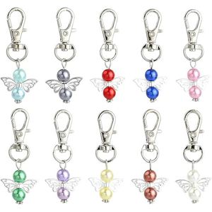 Llavero de Ángel Guardián con Amuleto de Ramo de Boda Azul y Piedra de Nacimiento, Regalo Conmemorativo para Bautizo, Oración y Bendición - Product Image 1