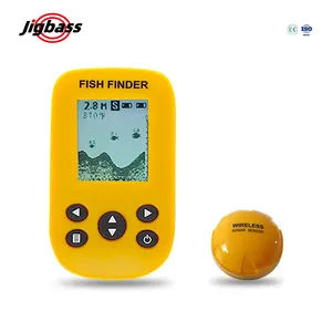 JIGBASS Pantalla Martix de Punto Duradero, Recargable, 0,1 M, Alta Precisión, Sonda Inalámbrica, Sensor de Ecosonda, Buscador de Peces