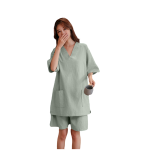 Precio de fábrica Sauna portátil Spa 100% algodón savia sudor vapor traje de dos piezas sudor vapor traje - Product Image 5