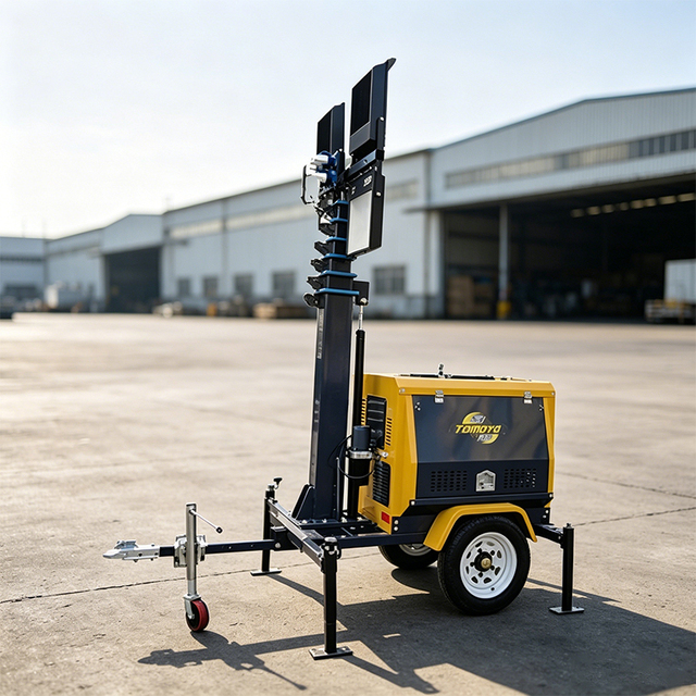 Automatic Lifting and Moving Lighthouse Road Construction - Diesel Generator Set Lighting Vehicle with 10 Kilowatts of Power