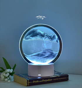 Lampe de table LED 3D en gros, art dynamique en mouvement, peinture de paysage sable mouvant, sable rapide - Product Image 3