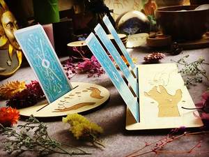 Soporte de Madera Hecho a Mano para Cartas de la Muerte, Decoración de Adivinación, Accesorios para Cartas del <span class=keywords><strong>Tarot</strong></span>, Exhibición para Altar - Product Image 2