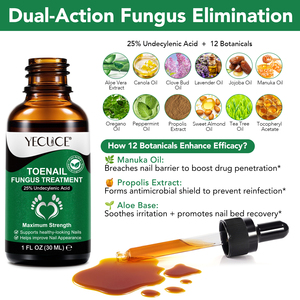 YECUCE Solution <span class=keywords><strong>Huile</strong></span> Anti-<span class=keywords><strong>Mycose</strong></span> des Ongles en Promotion – Sérum Liquide Traitement Pied d'Athlète et <span class=keywords><strong>Mycose</strong></span> des Ongles pour la Réparation et la Croissance des Ongles - Product Image 2